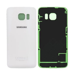 Samsung Galaxy S6 Edge G925F - Akkumulátor Fedőlap (White Pearl) - GH82-09602B Genuine Service Pack
