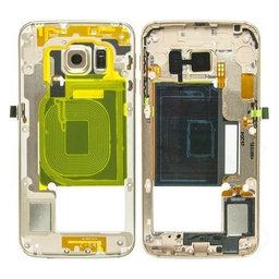 Samsung Galaxy S6 Edge G925F - Középső Keret (Gold Platinum) - GH96-08376C Genuine Service Pack