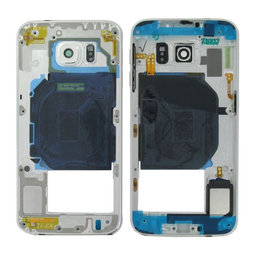 Samsung Galaxy S6 G920F - Középső Keret (White Pearl) - GH96-08583B Genuine Service Pack
