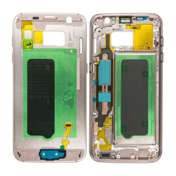 Samsung Galaxy S7 G930F - Előlapi Keret (Pink) - GH96-09788E Genuine Service Pack