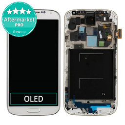 Samsung Galaxy S4 i9505 - LCD Kijelző + Érintőüveg + Keret (White Frost) OLED