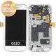 Samsung Galaxy S4 Mini i9195 - LCD Kijelző + Érintőüveg + Keret (White Frost) - GH97-14766B Genuine Service Pack