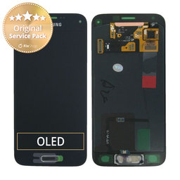 Samsung Galaxy S5 Mini G800F - LCD Kijelző + Érintőüveg (Charcoal Black) - GH97-16147A Genuine Service Pack