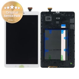 Samsung Galaxy Tab E T560N - LCD Kijelző + Érintőüveg + Keret (White) - GH97-17525B Genuine Service Pack