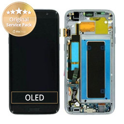 Samsung Galaxy S7 Edge G935F - LCD Kijelző + Érintőüveg + Keret (Black) - GH97-18533A, GH97-18594A, GH97-18767A Genuine Service Pack