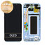 Samsung Galaxy S8 Plus G955F - LCD Kijelző + Érintőüveg + Keret (Coral Blue) - GH97-20470D, GH97-20564D, GH97-20565D Genuine Service Pack