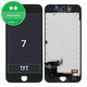 Kijelző iPhone 7, Black, Érintőüveg kerettel