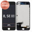 Apple iPhone 8, SE (2020), SE (2022) - LCD Kijelző + Érintő Üveg + Keret (Black) Refurbished
