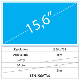 Asus Pro P2540UA-DM 15.6 LCD Slim Fényes 30 pin HD
