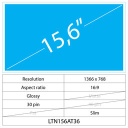 Lenovo ThinkPad E550 20DF 15.6 LCD Slim Fényes 30 pin HD