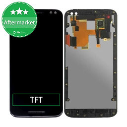 Motorola Moto X Style XT1572 - LCD Kijelző + Érintőüveg + Keret (Black) TFT