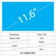 11.6 LCD Slim Matt 30 pin HD