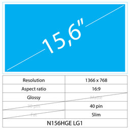 Toshiba Satellite PRO A50-C 15.6 LCD Slim Fényes 40 pin HD
