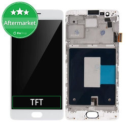 OnePlus 3 - LCD Kijelző + Érintőüveg + Keret (White) TFT