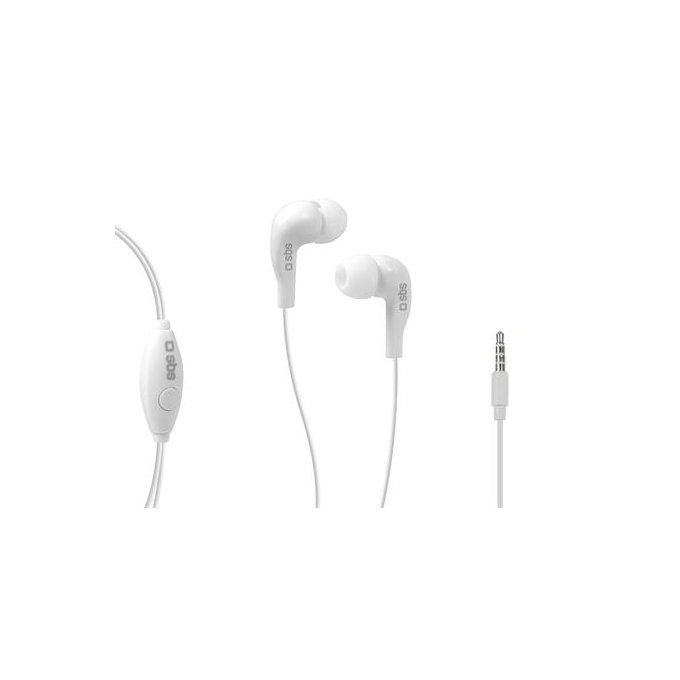 SBS - Studio Mix 10 fejhallgató mikrofonnal, fehér színben