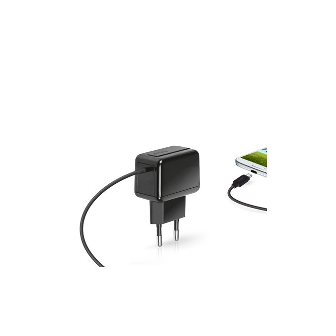SBS - 5W Töltőadapter ét Micro-USB, fekete