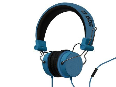 SBS - Headset Studio Mix - Fejhallgató mikrofonnal, kék színben