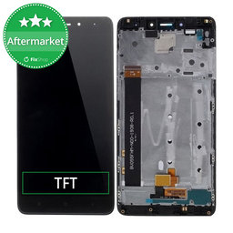 Xiaomi Redmi Note 4 (Mediatek) - LCD Kijelző + Érintőüveg + Keret (Black) TFT