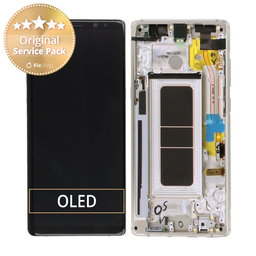 Samsung Galaxy Note 8 N950F - LCD Kijelző + Érintőüveg + Keret (Maple Gold) - GH97-21065D, GH97-21066D Genuine Service Pack
