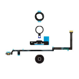 Apple iPad Air - Home/Kezdőlap gomb + Flex Kábelek + Tartó + műanyag Krúžok + Tömítés (Black)