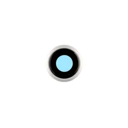 Apple iPhone 8, SE (2020), SE (2022) - Hátlapi Kameralencse Üveg + Keret (Silver, White)