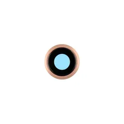 Apple iPhone 8 - Hátlapi Kameralencse Üveg + Keret (Gold)