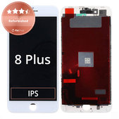 Kijelző iPhone 8 Plus, White, Érintőüveg kerettel, Refurbished