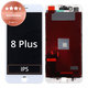 Kijelző iPhone 8 Plus, White, Érintőüveg kerettel, Refurbished