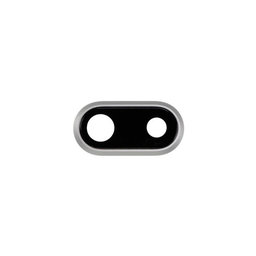 Apple iPhone 8 Plus - Visszapillantó Üveg Kerettel (Silver)