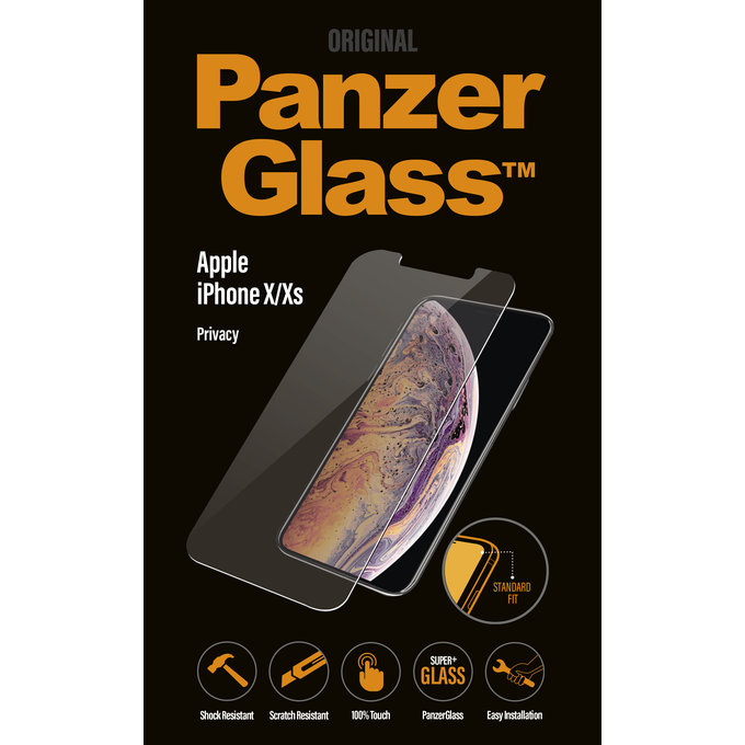 PanzerGlass - Edzett Üveg Privacy Standard Fit - iPhone X, XS és 11 Pro, átlátszó