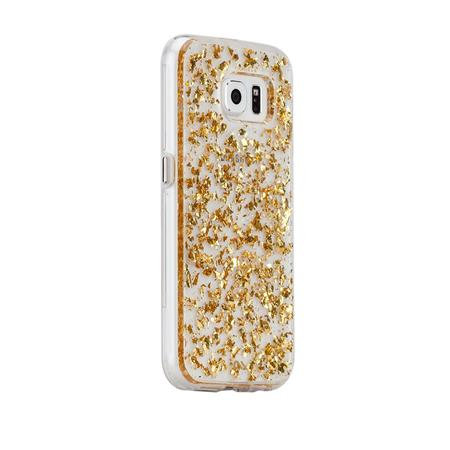 Case-Mate - Karat tok Samsung Galaxy S6 készülékhez, átlátszó / arany