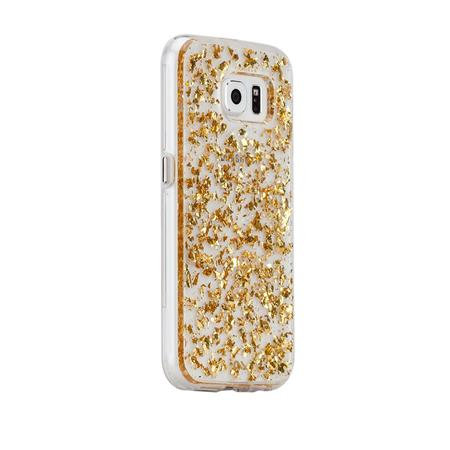 Case-Mate - Karat tok Samsung Galaxy S6 készülékhez, átlátszó / arany