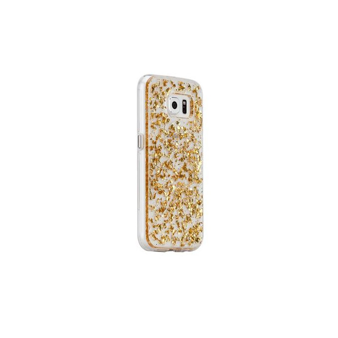 Case-Mate - Karat tok Samsung Galaxy S6 készülékhez, átlátszó / arany