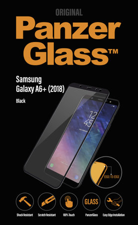 PanzerGlass - edzett üveg a Samsung Galaxy A6 + (2018) feketehoz