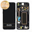 Samsung Galaxy S9 G960F - LCD Kijelző + Érintőüveg + Keret (Midnight Black) - GH97-21696A, GH97-21697A, GH97-21724A Genuine Service Pack