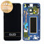 Samsung Galaxy S9 G960F - LCD Kijelző + Érintőüveg + Keret (Coral Blue) - GH97-21696D, GH97-21697D Genuine Service Pack