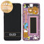 Samsung Galaxy S9 G960F - LCD Kijelző + Érintőüveg + Keret (Lilac Purple) - GH97-21696B, GH97-21697B Genuine Service Pack