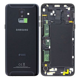 Samsung Galaxy A6 Plus (2018) - Akkumulátor Fedőlap (Black) - GH82-16431A Genuine Service Pack
