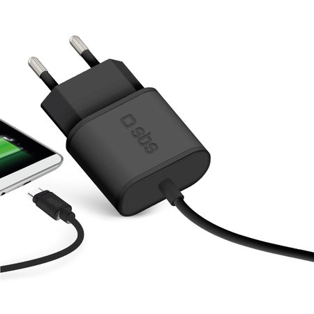 SBS - 10W Töltőadapter ét USB-C, fekete