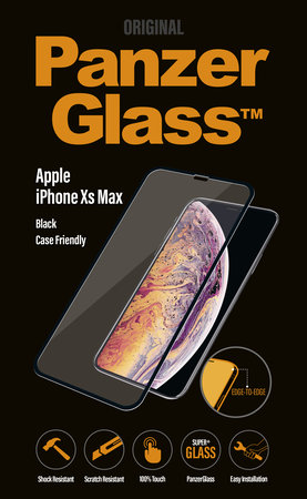 PanzerGlass - edzett üveg iPhone XS Max-hoz, tokbarát, fekete