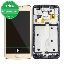 Motorola Moto G5 XT1676 - LCD Kijelző + Érintőüveg + Keret (Gold) TFT