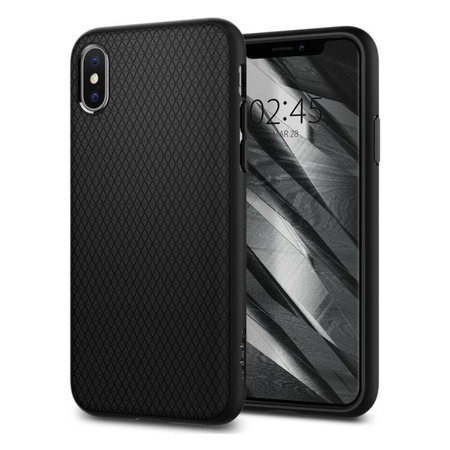 Spigen - Ügy Liquid Air - iPhone X és XS, fekete