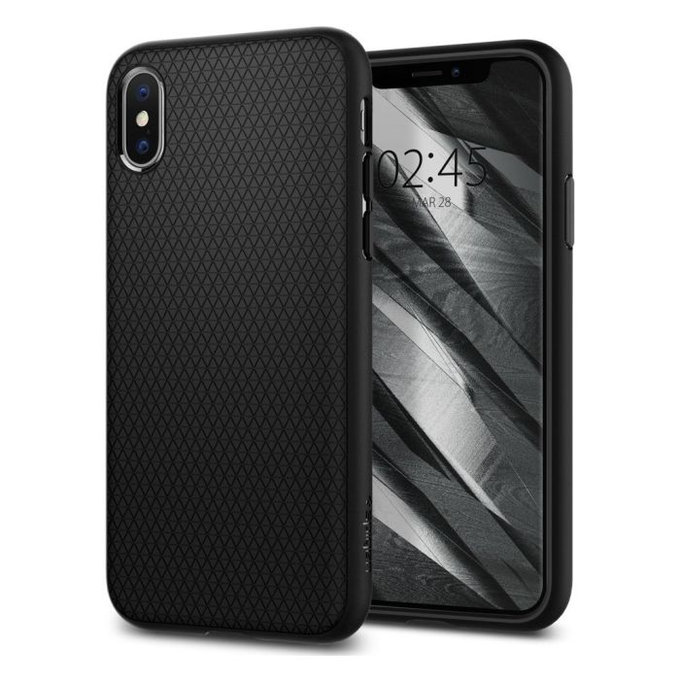 Spigen - Tok Liquid Air - iPhone X és XS, fekete