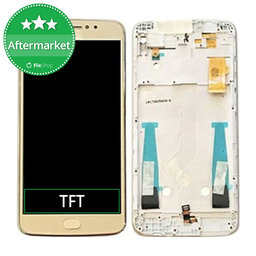 Motorola Moto E4 Plus XT1771 - LCD Kijelző + Érintőüveg + Keret (Gold) TFT