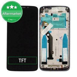 Motorola Moto E5 XT1944 - LCD Kijelző + Érintőüveg + Keret (Black) TFT