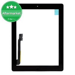 Apple iPad 3, iPad 4 - Érintőüveg + Home/Kezdőlap gomb (Black)