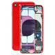 Apple iPhone 8 - Hátsó Ház Apró Alkatrészekkel (Red)