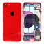 Apple iPhone 8 - Hátsó Ház Apró Alkatrészekkel (Red)