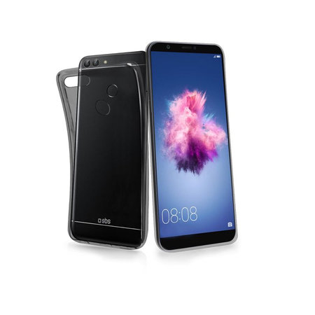 SBS - Ügy Skinny - Huawei P Smart/Huawei Enjoy 7S, transparent fekete