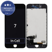 Kijelző In-Cell iPhone 7, Black, Érintőüveg kerettel, FixPremium